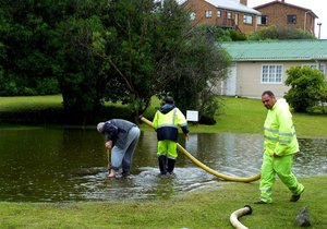 Vele wonings onder water